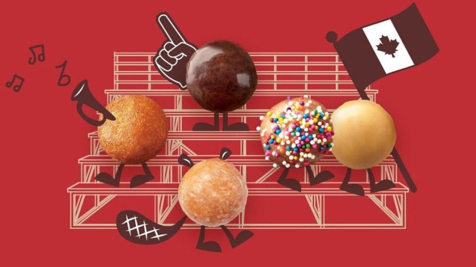 Tim Hortons’ Timbits being as Canadian as can be. Photo: Instagram/@timhortons