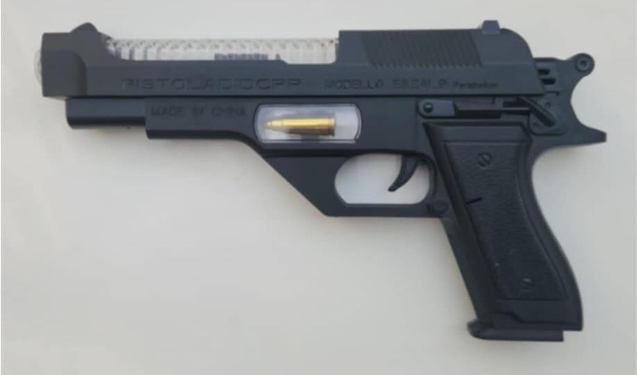 The toy pistol seized by the police. Photo: Singapore Police Force
