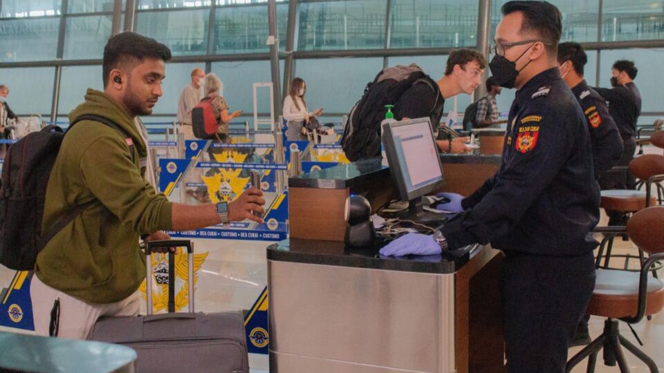 File photo of airport activity. Photo: Indonesia’s Customs Office’s website.