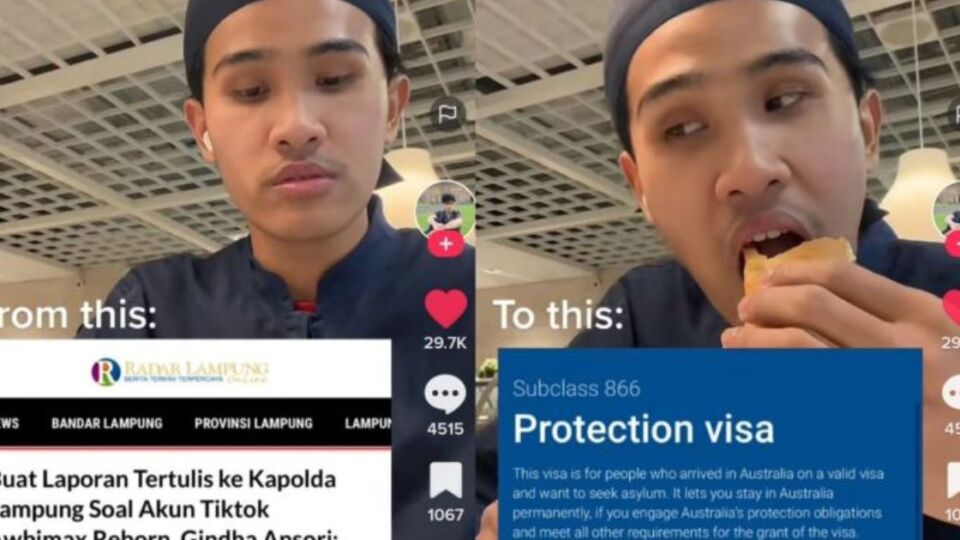 Screenshots from Bima Yudho Saputro’s viral TikTok video. Photo: TikTok/@awbimaxreborn