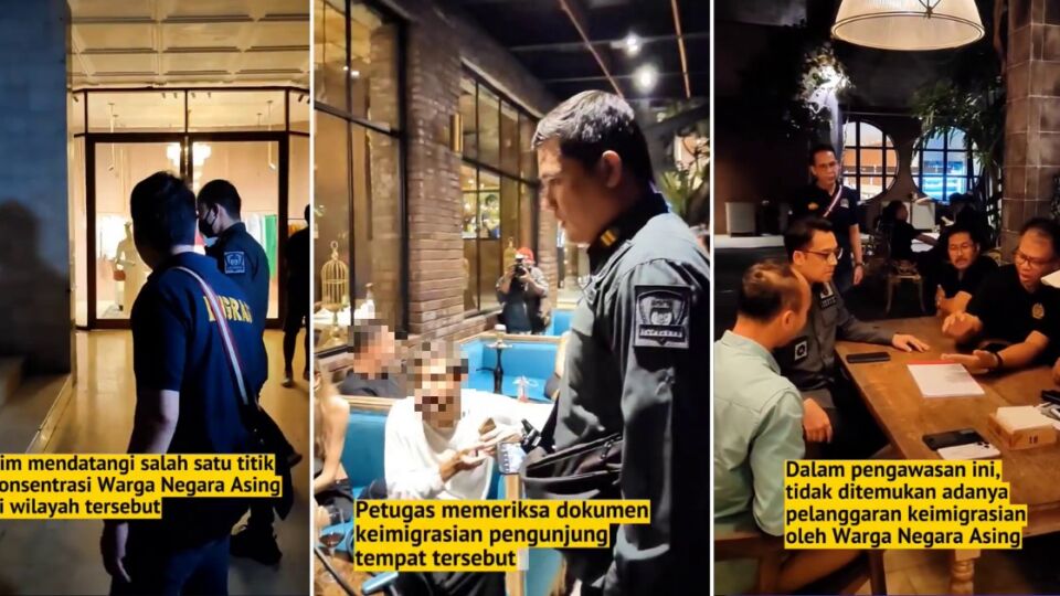 Screenshots from a video by the Denpasar Immigration Office detailing their inspection of the Parq Ubud complex on Saturday (April 15,2023). Screenshots: Imigrasi Denpasar / Facebook