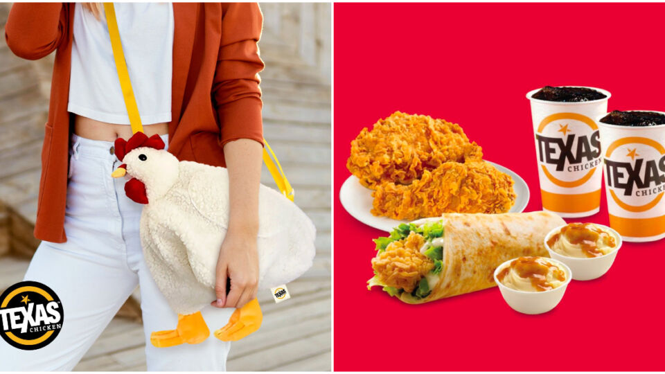 Promotional photos of the chicken bag and its 13th anniversary meal. Photos: Texas Chicken Singapore
