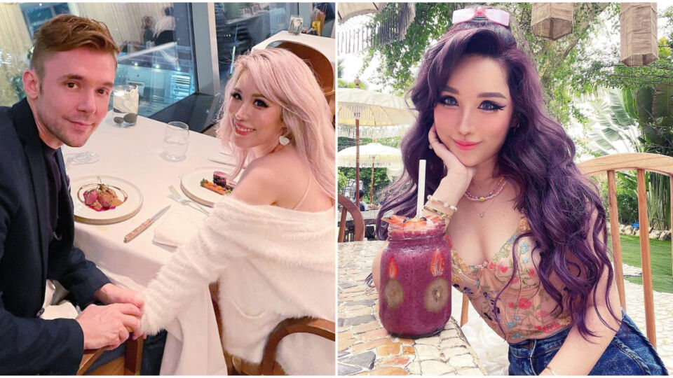 Social media influencer Wendy Cheng and husband Mike Sayre. Photos: Xiaxue/Instagram
