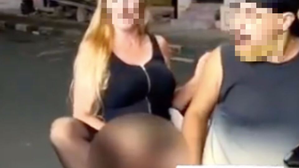 A woman flashing her genitals in public in Bali. Video screengrab from Instagram/@niluhdjelantik