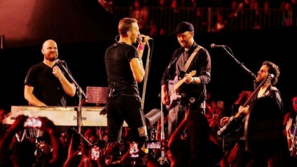 Coldplay in concert. Photo: Facebook/Coldplay