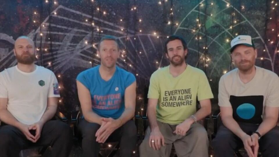 Coldplay announcing their Nov. 15 concert in Jakarta. Photo: Video screengrab