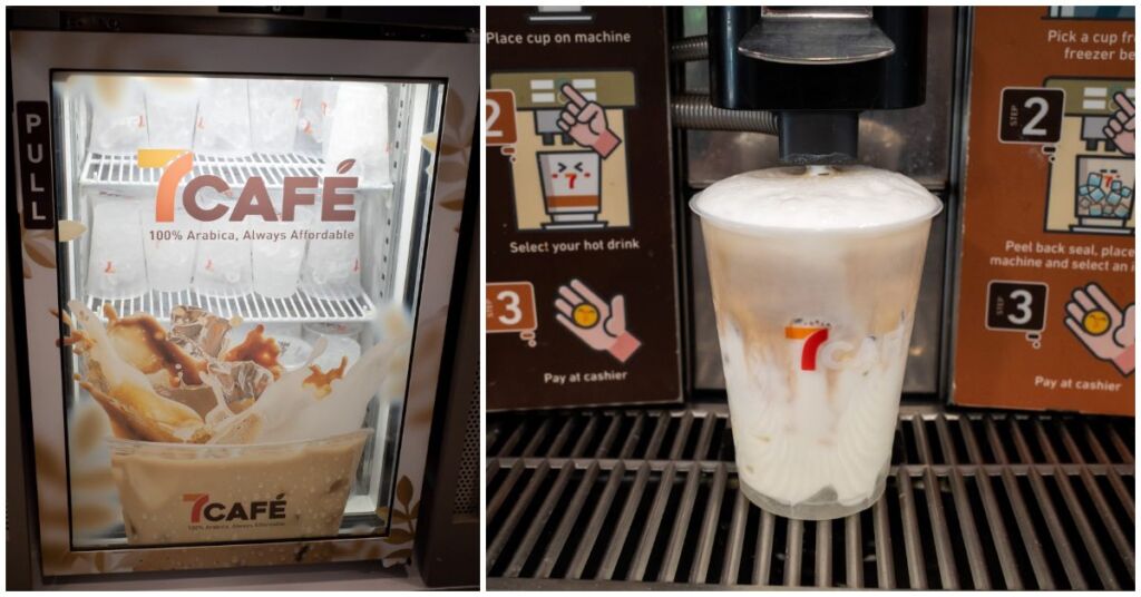 My coffee overflowed, just like my heart with love for 7-Eleven. Photo: Coconuts Singapore