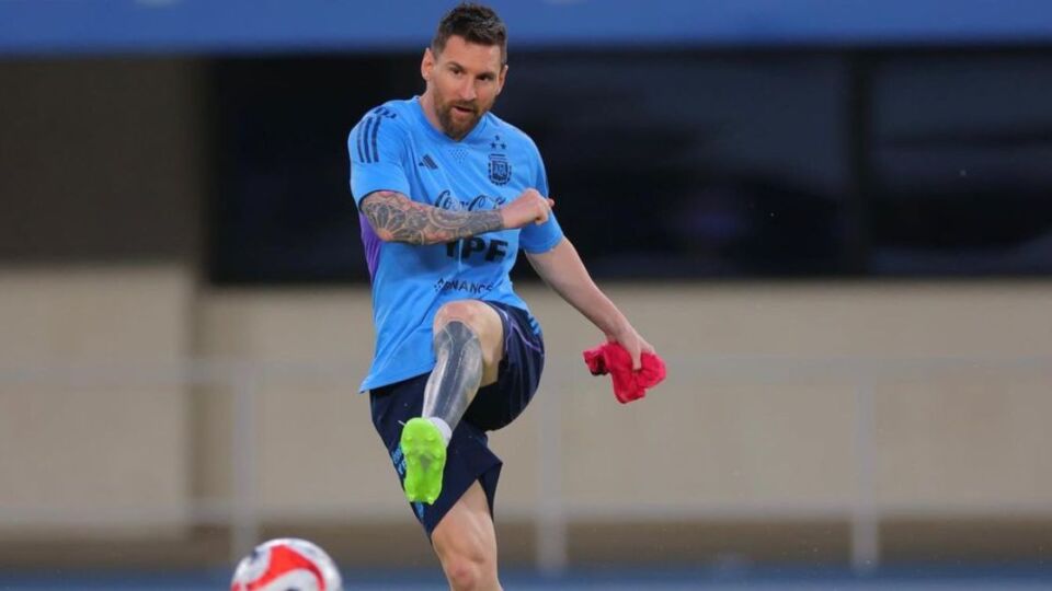 Lionel Messi training in Beijing ahead of Argentina’s match against Australia on June 15, 2023. Photo: Instagram/@leomessi