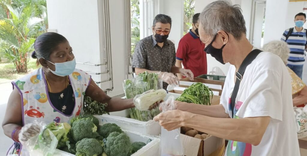 The Pasar is where residents can pick up essentials like vegetables. Photo: James Seet