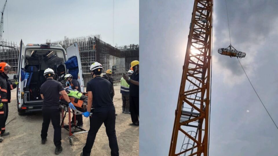 Photo: Elite Disaster Assistance and Rescue Team (DART) responds swiftly to the 40-meter crane crisis. 