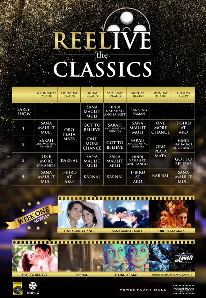 Initial lineup of restored titles that will screen at Power Plant Mall Initial lineup of restored titles that will screen at Power Plant Mall