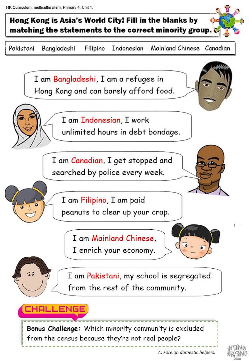 Racist textbooks back in the news as Hong Kong blogger continues to call for acceptance and harmony 