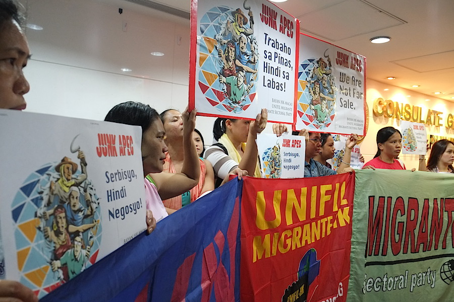 APEC picket Hong Kong APEC picket Hong Kong
