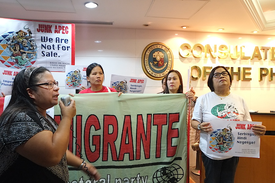 APEC picket Hong Kong APEC picket Hong Kong