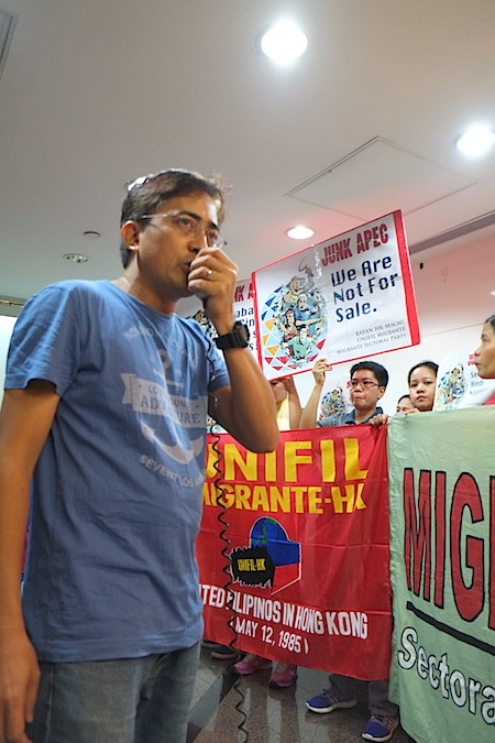 APEC picket Hong Kong APEC picket Hong Kong