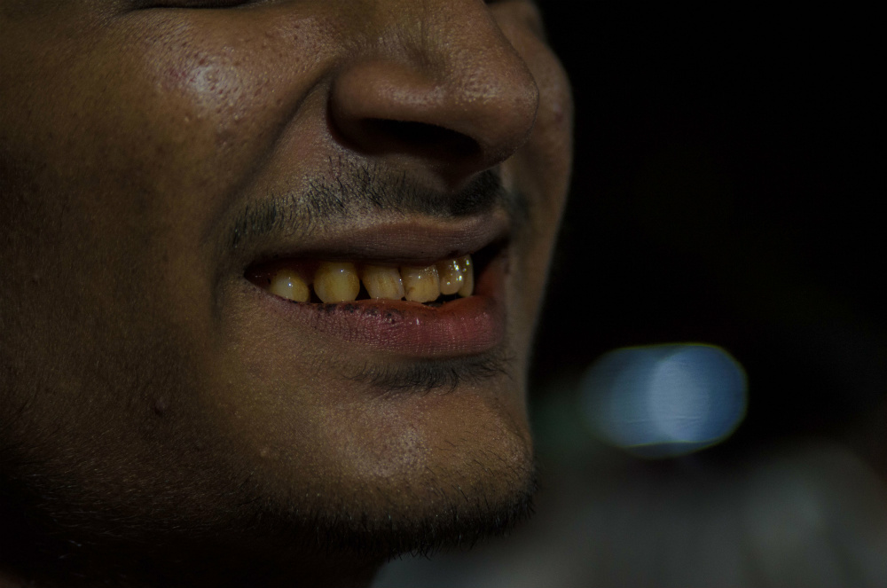 Betel nut on teeth