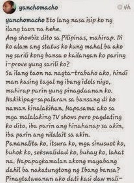 Charice Instagram post