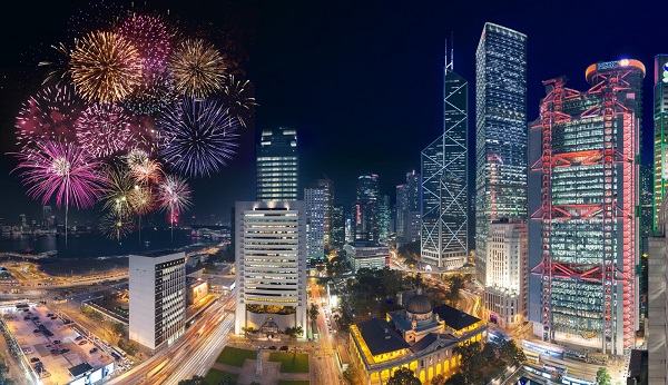 Mandarin Oriental fireworks