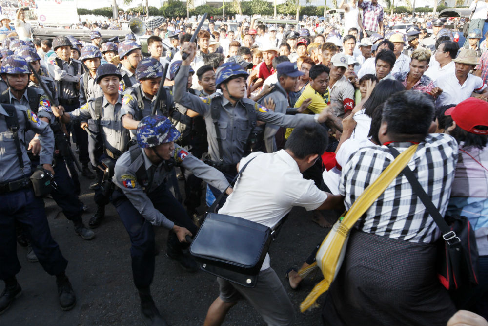 March 5 protest crackdown in Yangon