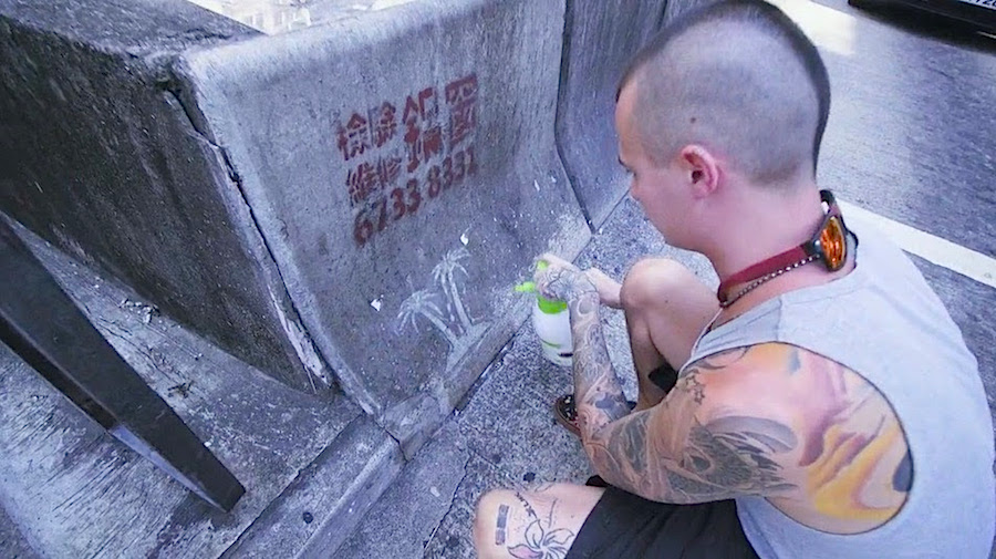 reverse graffiti hong kong
