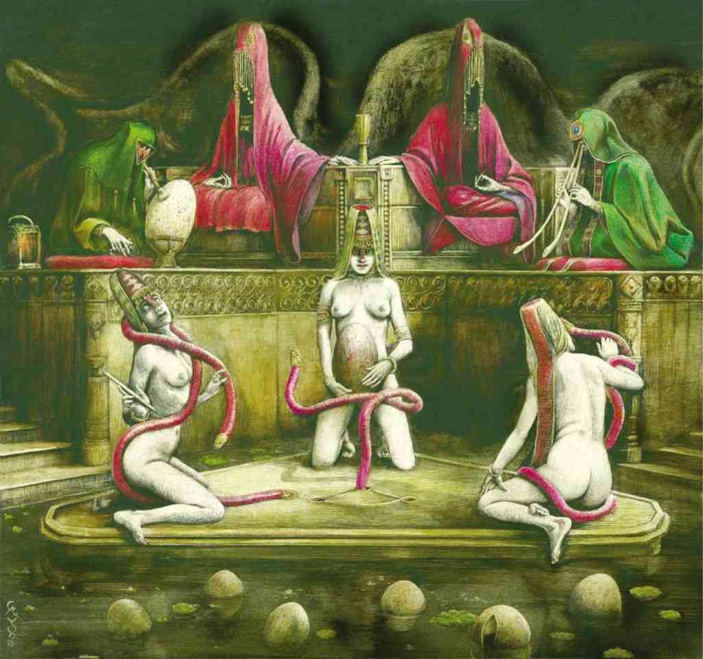 "Amphisbaenidae" by Santiago Caruso