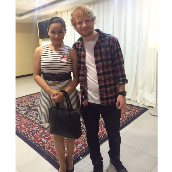 Yasmien Kurdi with Ed Sheeran