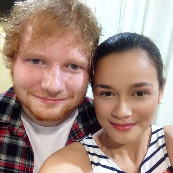 Yasmien Kurdi with Ed Sheeran