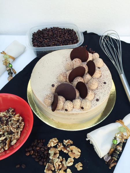 Brown Butter Mocha Walnut Cake