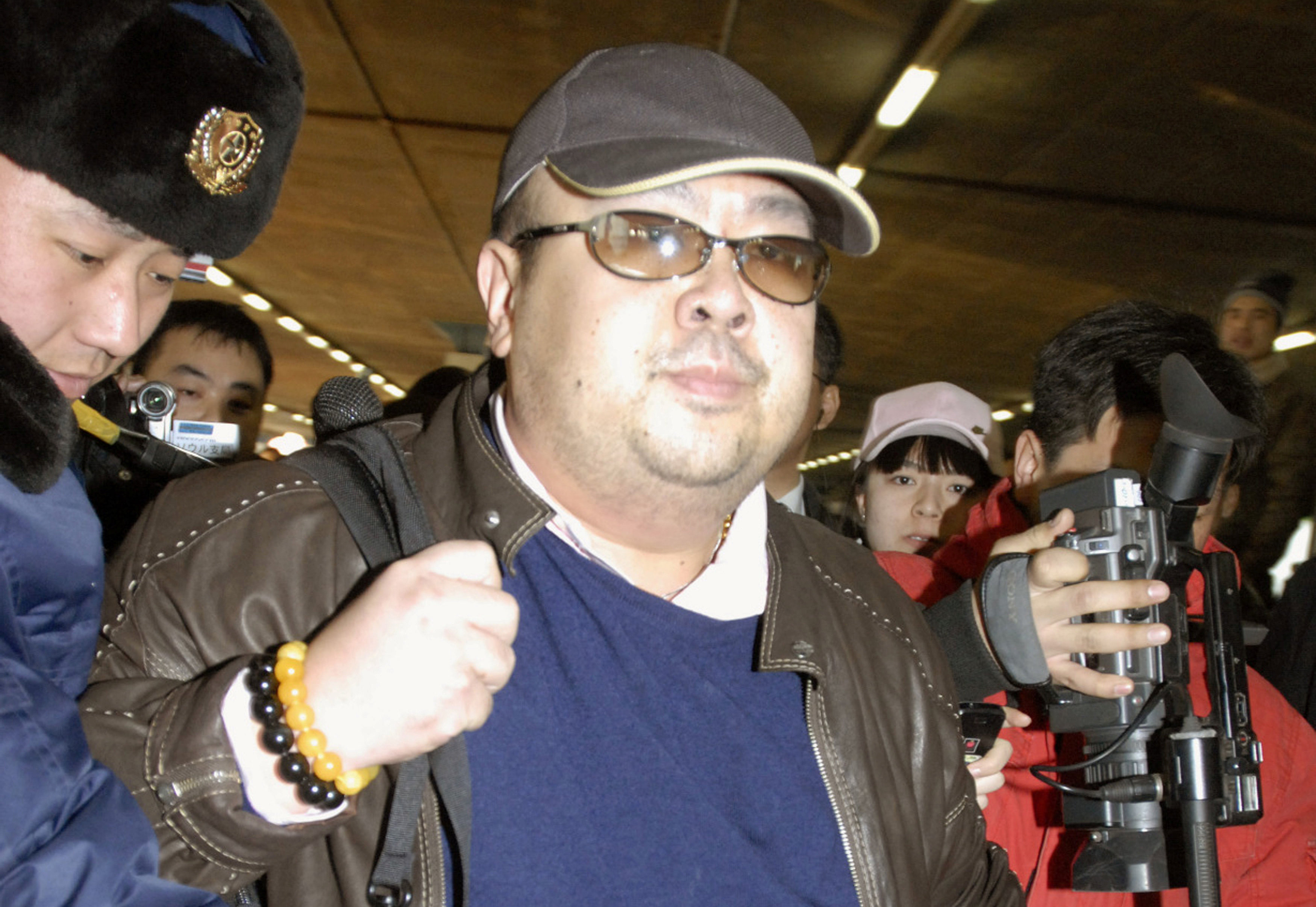 Kim Jong Nam arrives at Beijing airport in Beijing, China, in this photo taken by Kyodo February 11, 2007. Photo:  Kyodo via Reuters