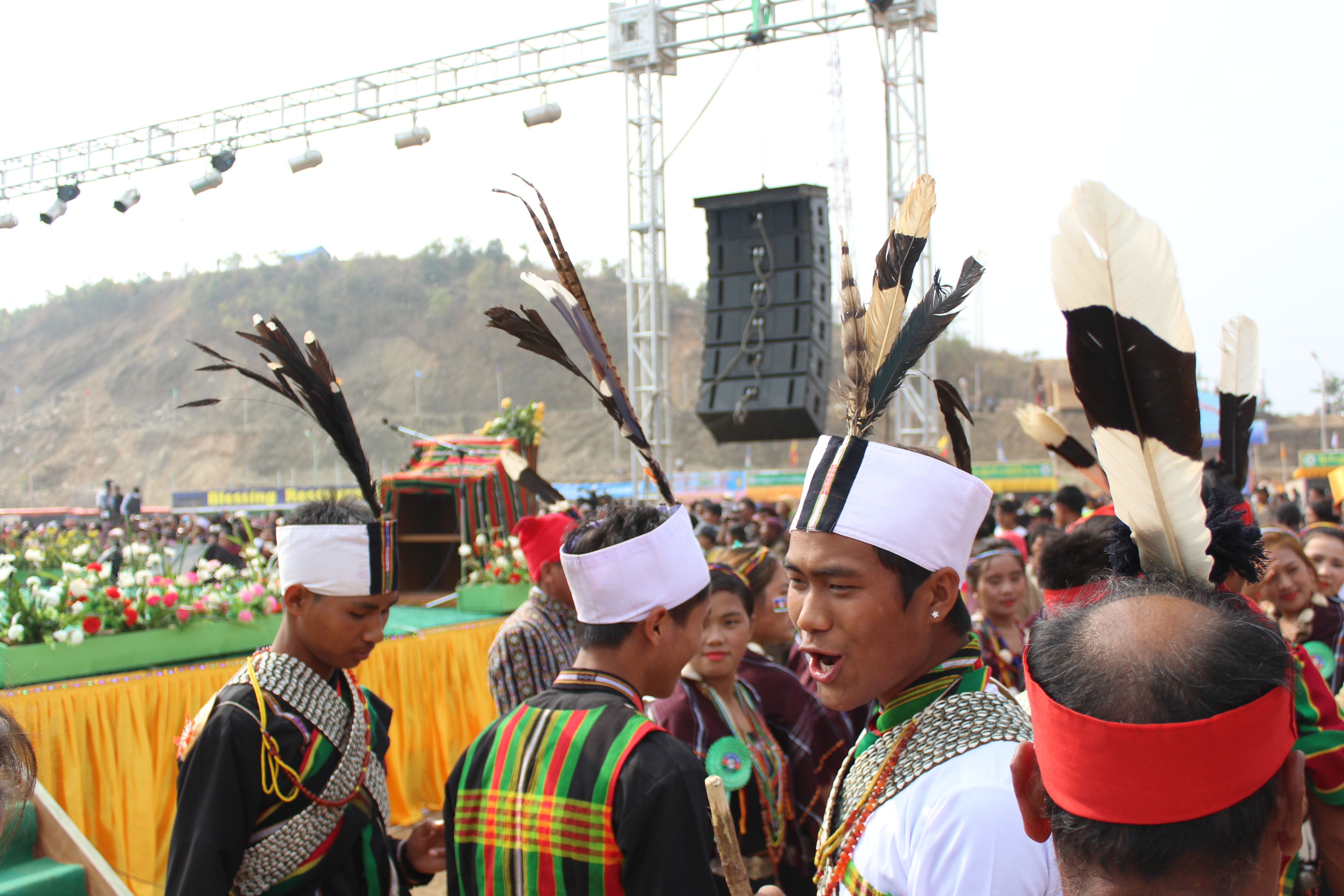 Chin man in headdress