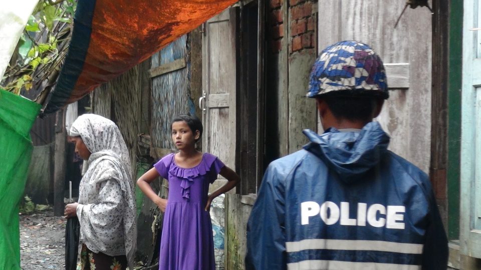 A Myanmar police officer in Rakhine State. Photo: Flickr / DYKT Mohigan