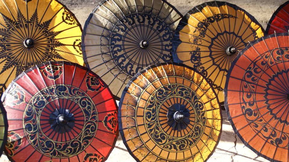 Pathein umbrellas. Photo: Flickr / Patrik M. Loeff