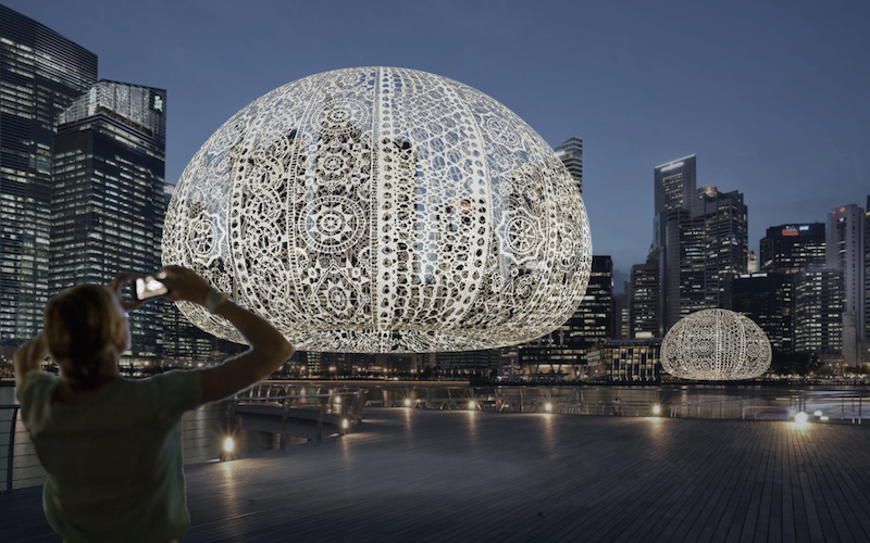 Urchin by Choi+Shine Architects, part of i Light Marina Bay 2017. Photo: Choi+Shine Architects