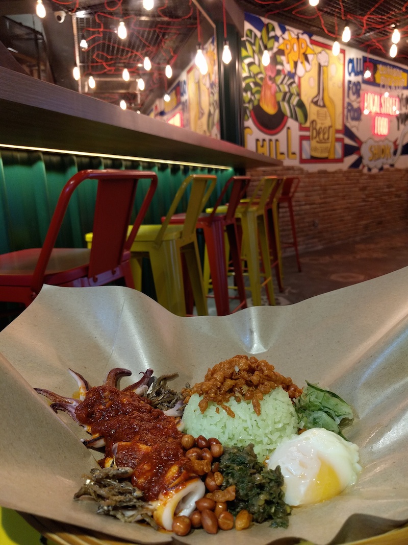 green nasi lemak