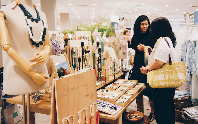 One of the vendors at a previous year’s Boutiques fair.