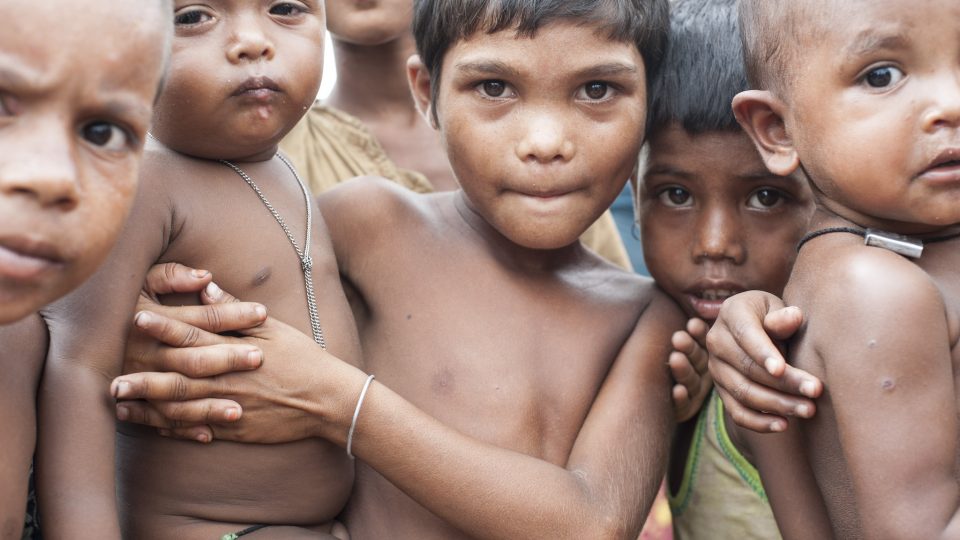 Rohingya children in a refugee camp. Photo: Flickr / Steve Gumaer