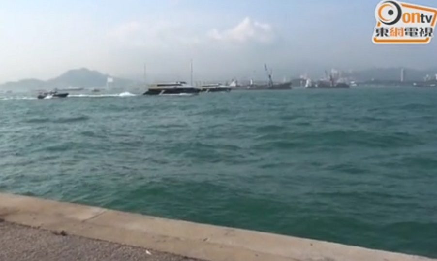 The body was discovered in the waters off the Western District. Screenshot: Oriental Daily