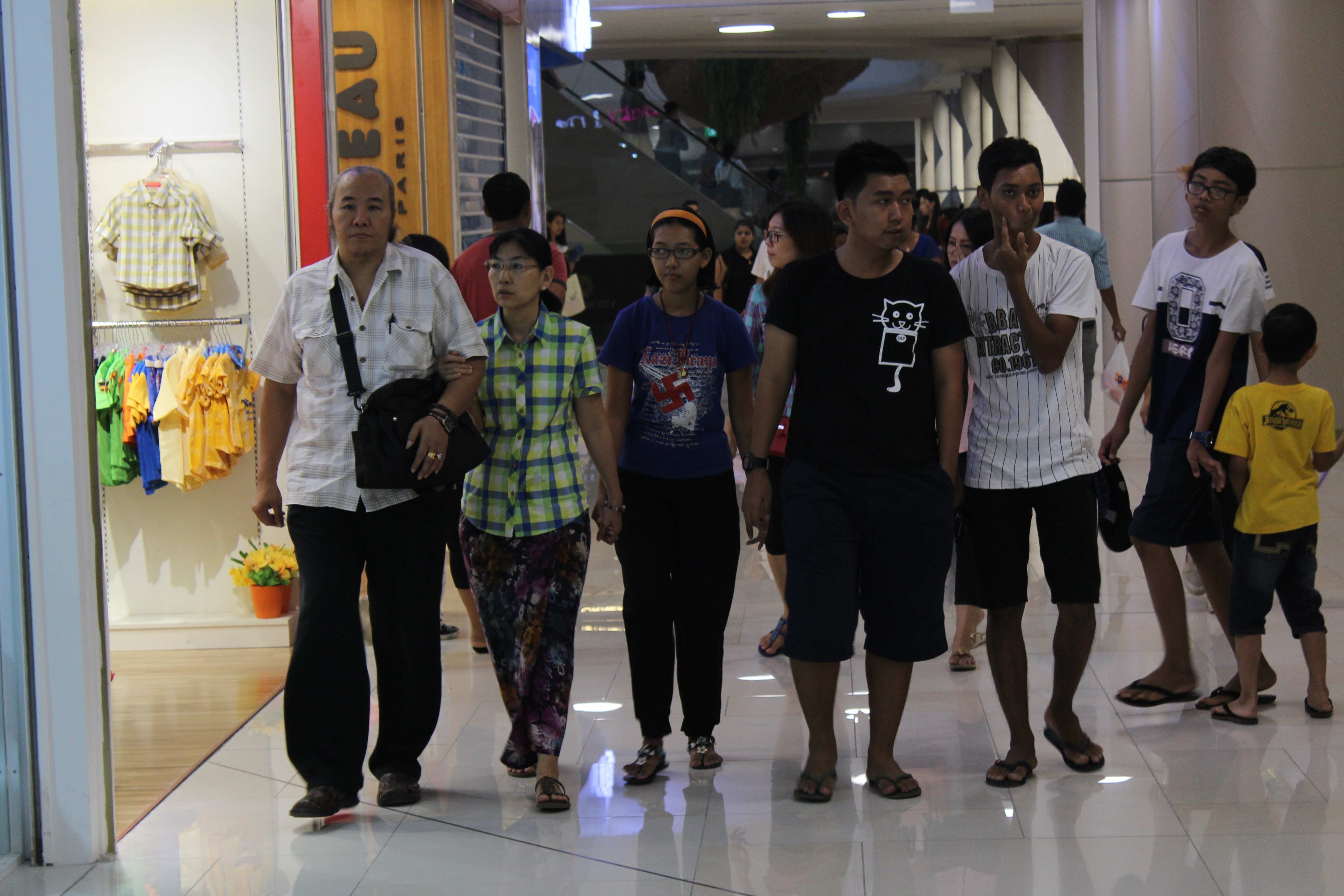 nazi swastika t-shirt yangon myanmar
