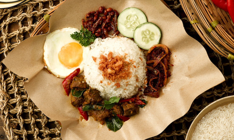 The mutton rendang set