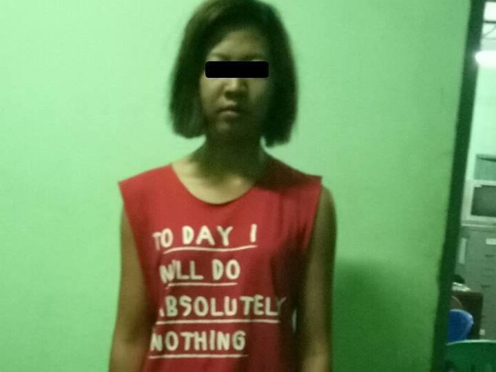 One of the suspects, Chit Zay Zay. Photo: Facebook / Yangon Police