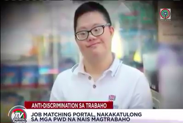 Ryan Dee is one of a growing number of persons with disability (PWDs) now employed at Southstar drug. PHOTO: Screengrab from ABS-CBN News