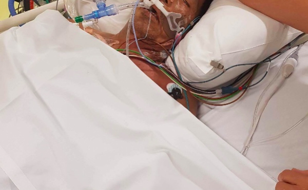 Terry Pareja is now staying in The Alfred Hospital. PHOTO: GoFundMe, Jeffmarey Pareja