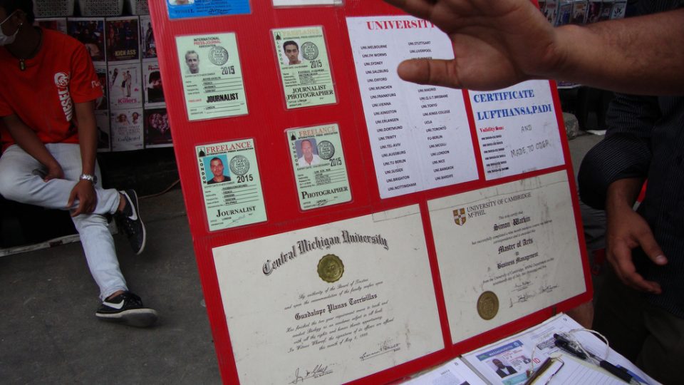 Fake documents for sale on the street in Bangkok, for illustration purposes only. Photo: Vaskenka Photography/Flickr