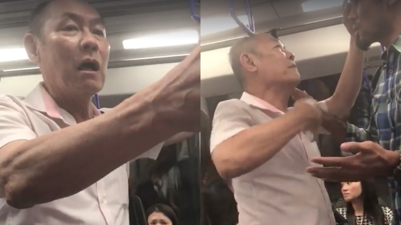 Drunk old man violently accosts American man for sex on the MRT | Coconuts