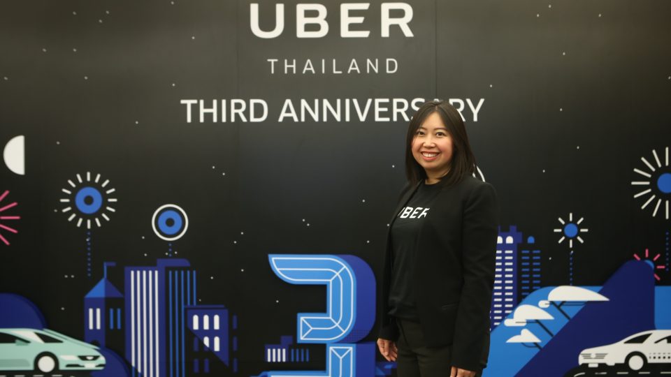 Siripa Jungsawat, General Manager of Uber Thailand, poses at a press conference in Bangkok, April 25, 2017.