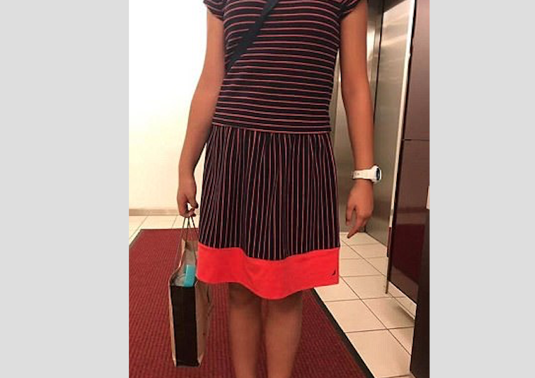 The young girl’s dress, via Facebook