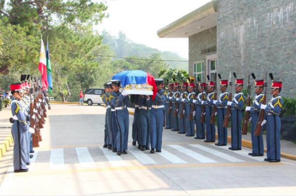 The young cadet was given full military honors. PHOTO: ABS-CBN News