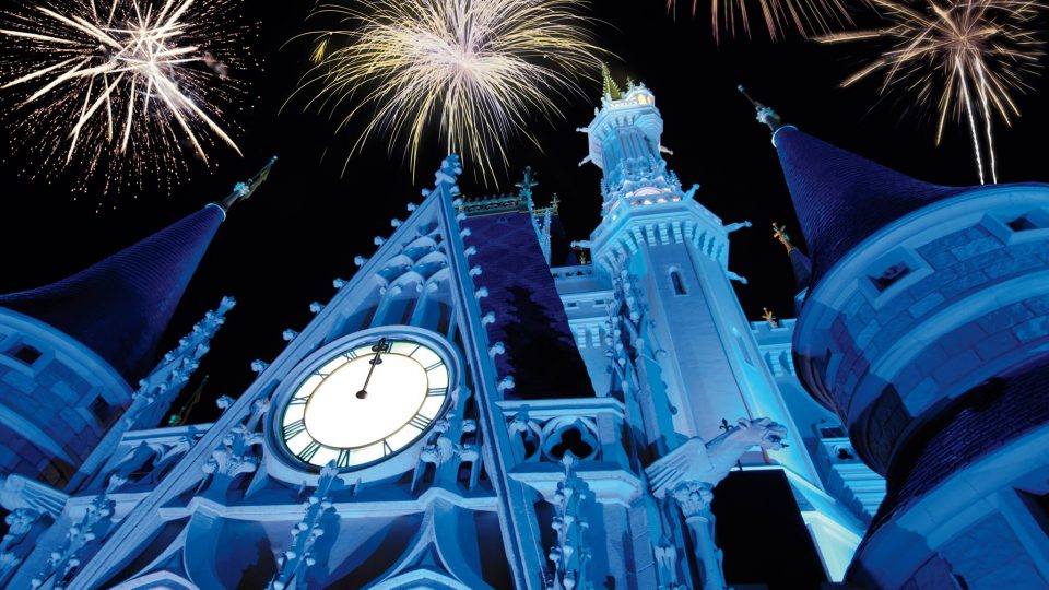 Cinderella’s Castle lit up by fireworks. PHOTO: Facebook/Disney