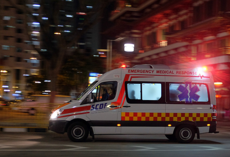 Singapore civil defence force ambulance