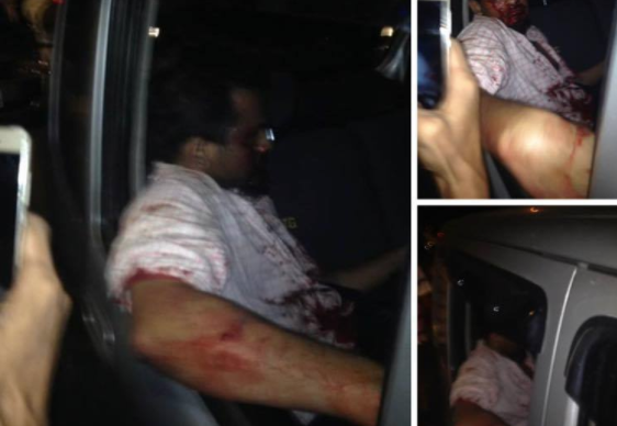 One resident was severely beaten and had to be taken to the hospital.